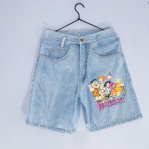 90s Jerry Leigh FLINTSTONES MOM JEAN SHORTS  Size M/28